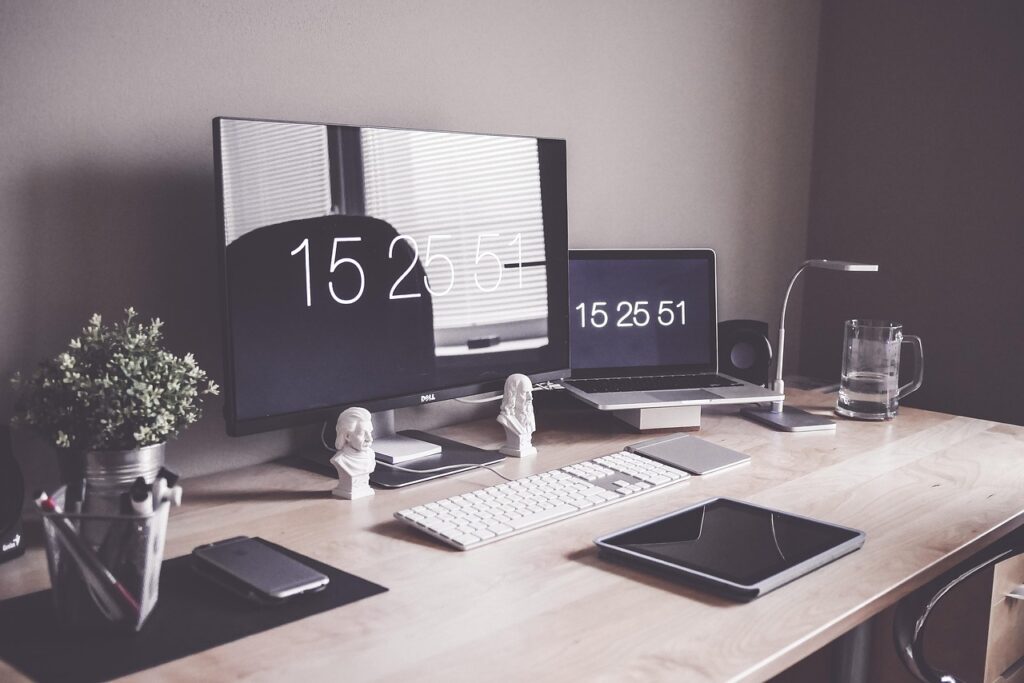 home office, computer, desk, display, iphone, keyboard, laptop, luxury, macbook, modern, organized, table, tablet, technology, work place, home office, computer, computer, computer, computer, desk, laptop, technology, technology, technology, technology, technology